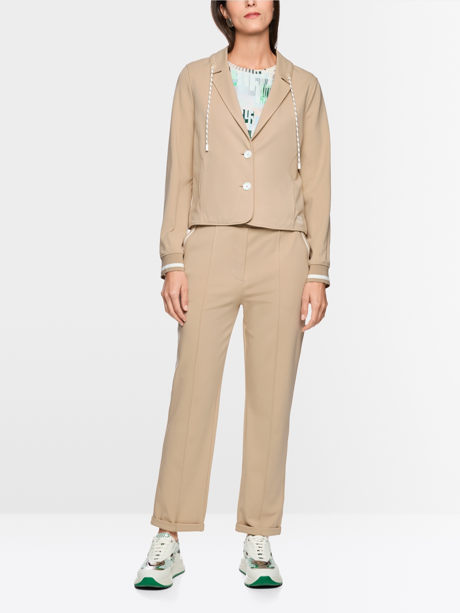 Sporty Blazer with Striped Details
