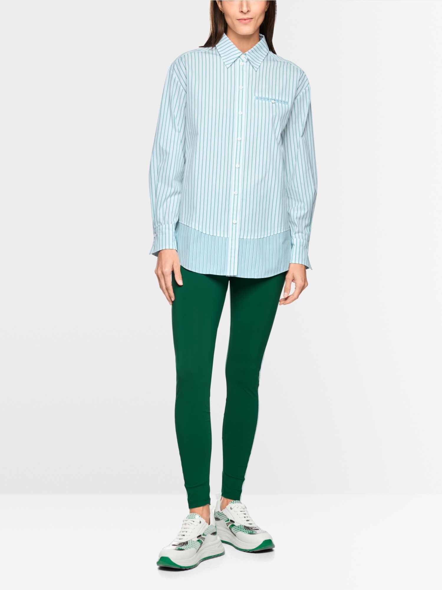Striped cotton shirt blouse