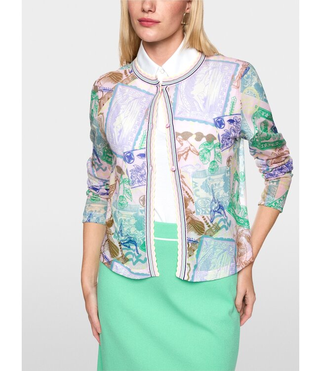 MARC CAIN Knitted in Germany’ printed cardigan