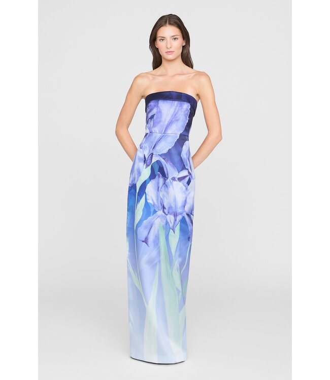 Theia Cyrilla Strapless Column Gown