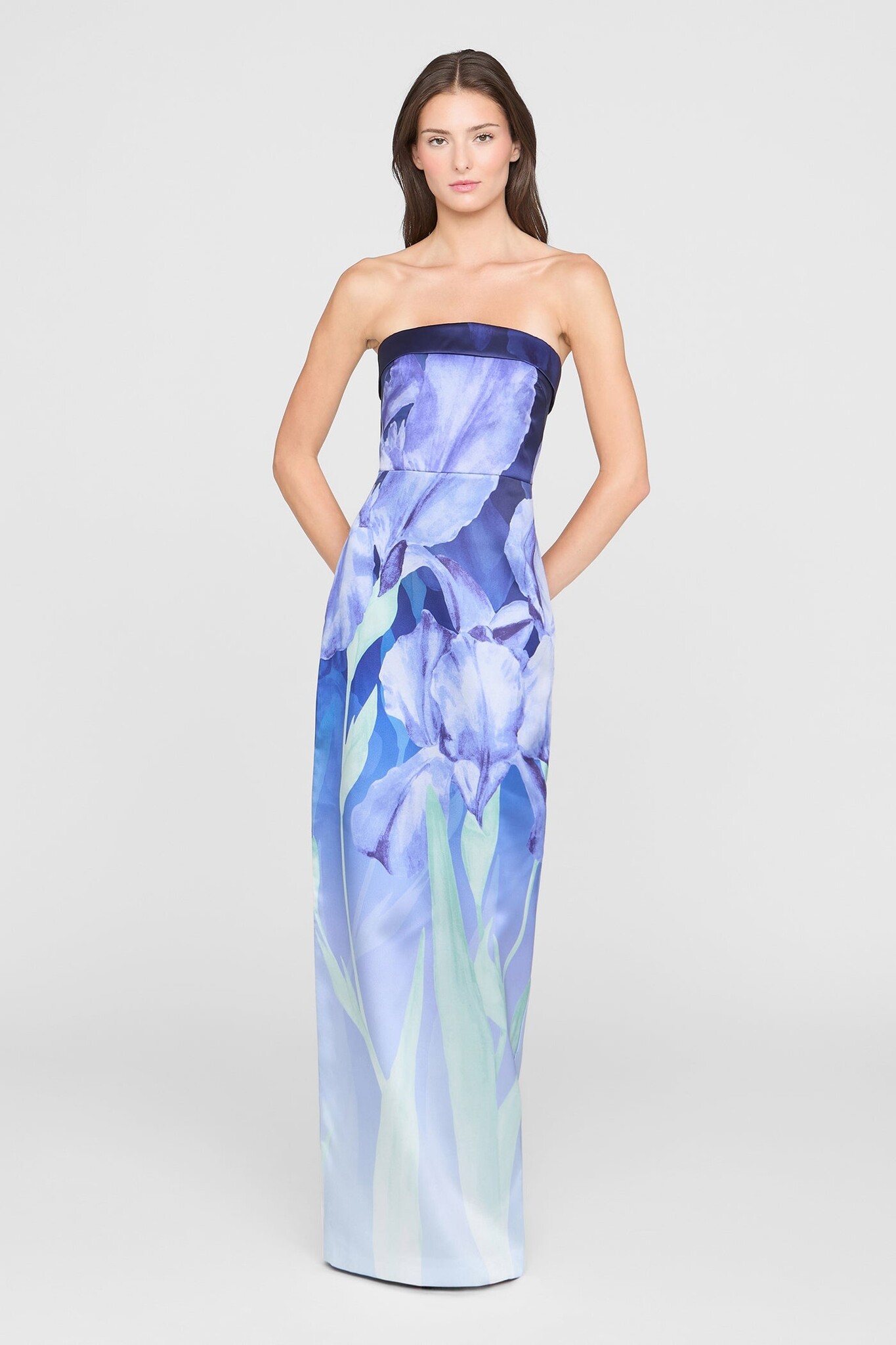Cyrilla Strapless Column Gown