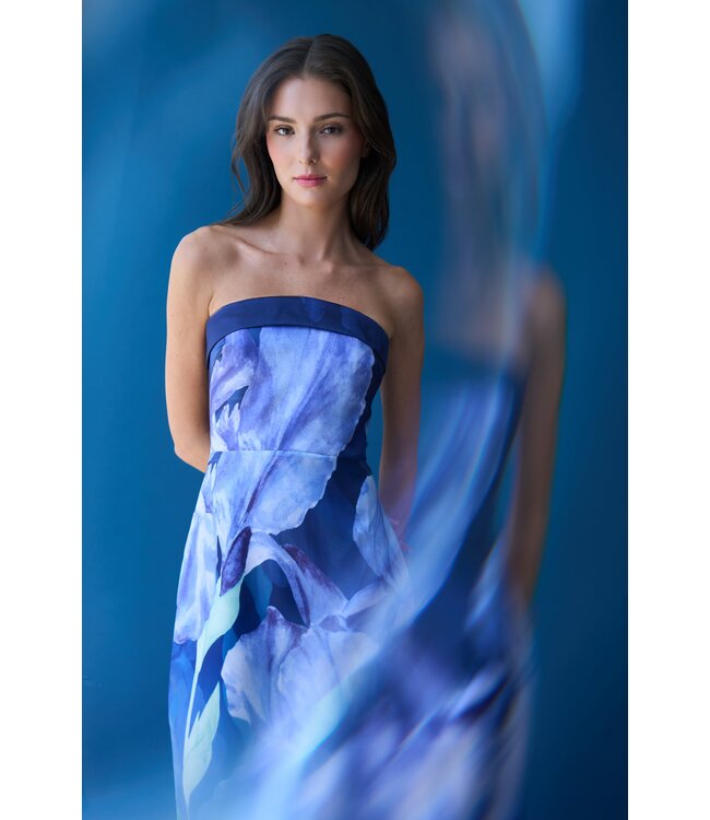 Theia Cyrilla Strapless Column Gown