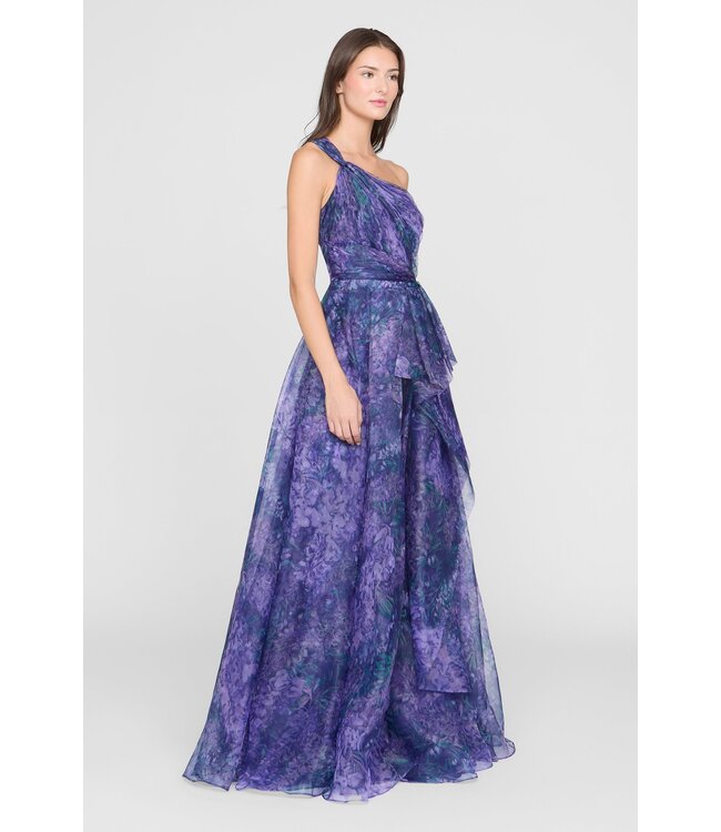 Theia Orania One-Shoulder Gown