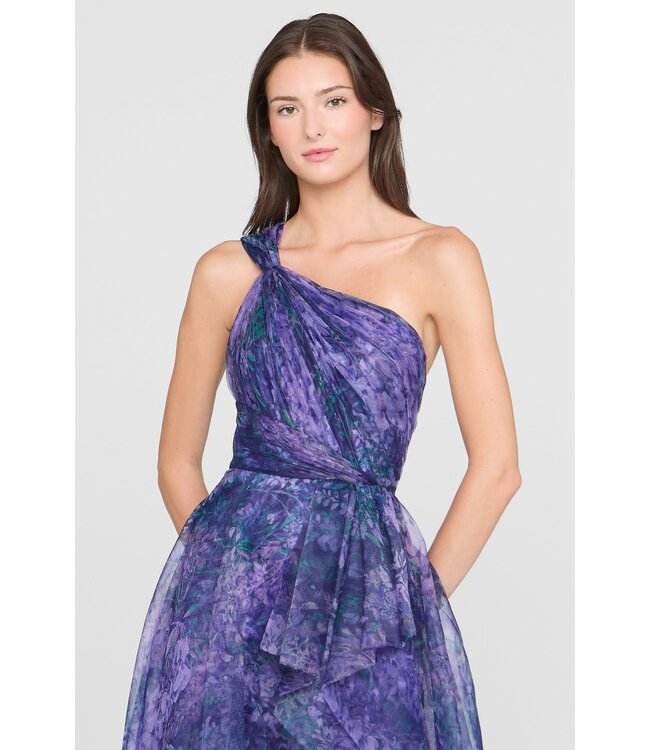 Theia Orania One-Shoulder Gown