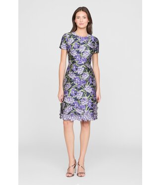 Theia Serenza Jacquard Dress
