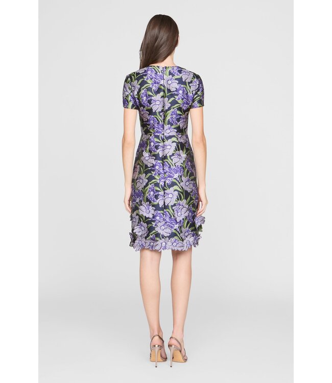 Theia Serenza Jacquard Dress