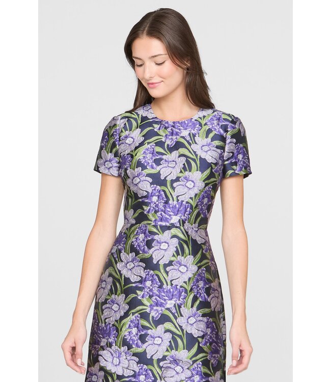 Theia Serenza Jacquard Dress