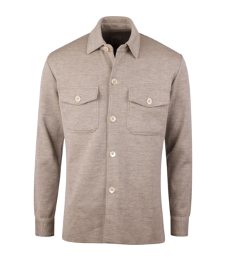 STENSTROMS Surchemise en maille beige en laine mérinos