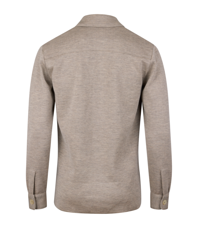 STENSTROMS Beige Knitted Merino Wool Overshirt