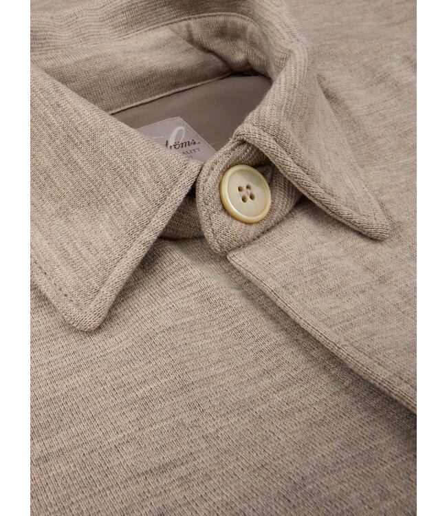 STENSTROMS Beige Knitted Merino Wool Overshirt