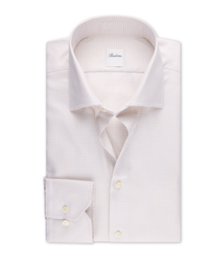 STENSTROMS Light Beige Checked Twill Shirt