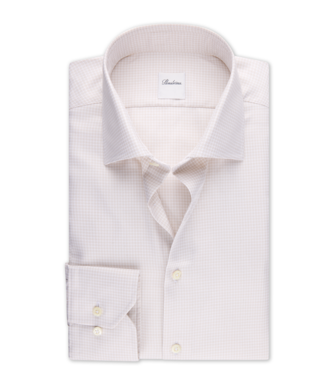 STENSTROMS Chemise en twill à carreaux beige clair
