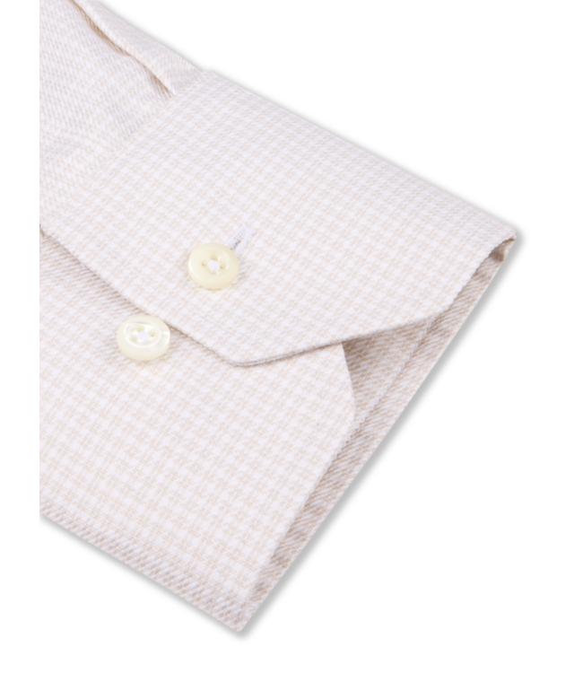 STENSTROMS Light Beige Checked Twill Shirt