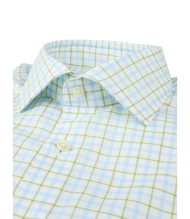 STENSTROMS Chemise Oxford à carreaux vert clair
