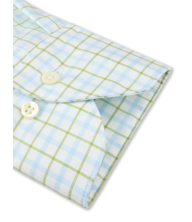 STENSTROMS Chemise Oxford à carreaux vert clair