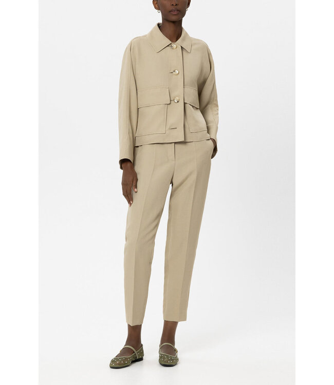 LUISA CERANO Linen Blend Cape Jacket