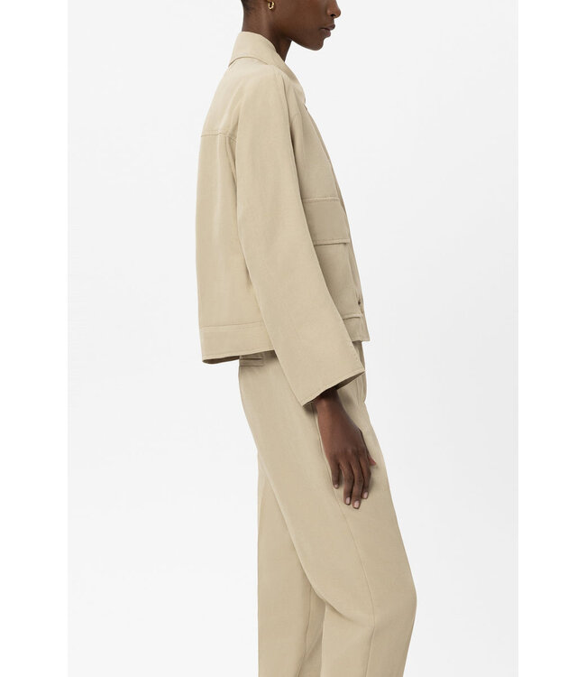 LUISA CERANO Linen Blend Shirt Jacket