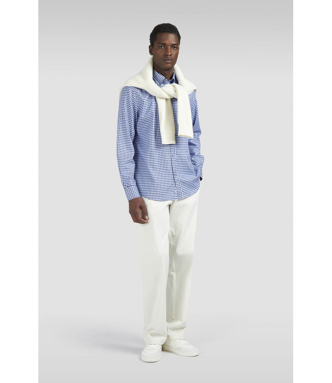 Cotton shirt with checkered pattern