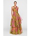 Theia Rosalinda Twisted Halter Gown