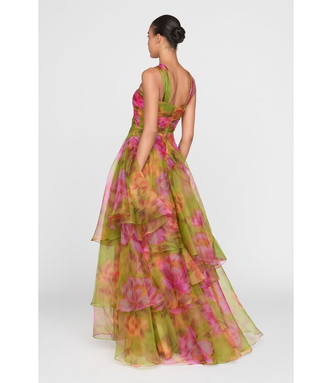 Theia Robe longue Rosalinda à col licou torsadé