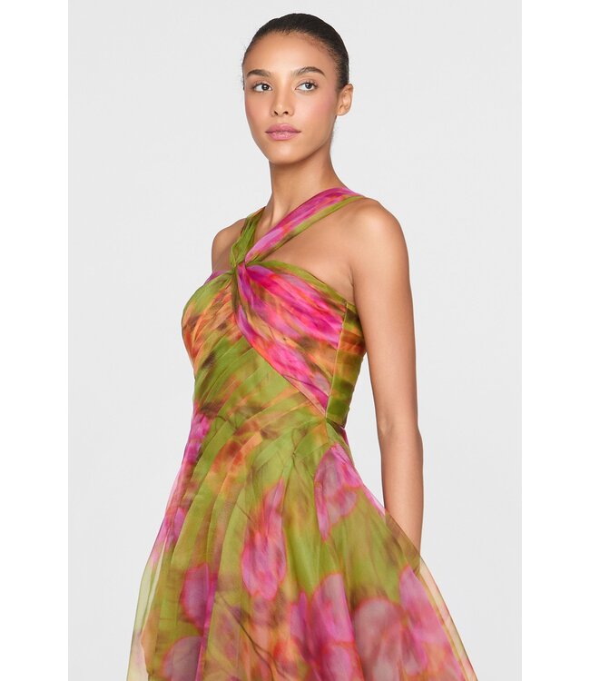 Theia Robe longue Rosalinda à col licou torsadé