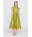 Theia Vada Taffeta Shirt Dress