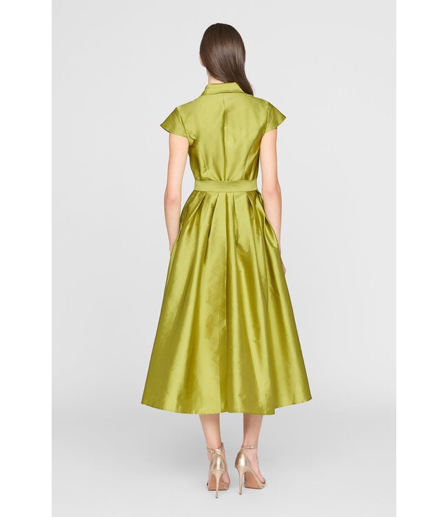 Theia Robe chemise en taffetas Vada