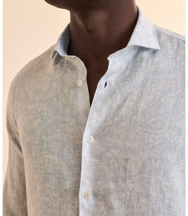 PAUL & SHARK Chemise en Lin Motif Shark Paisley