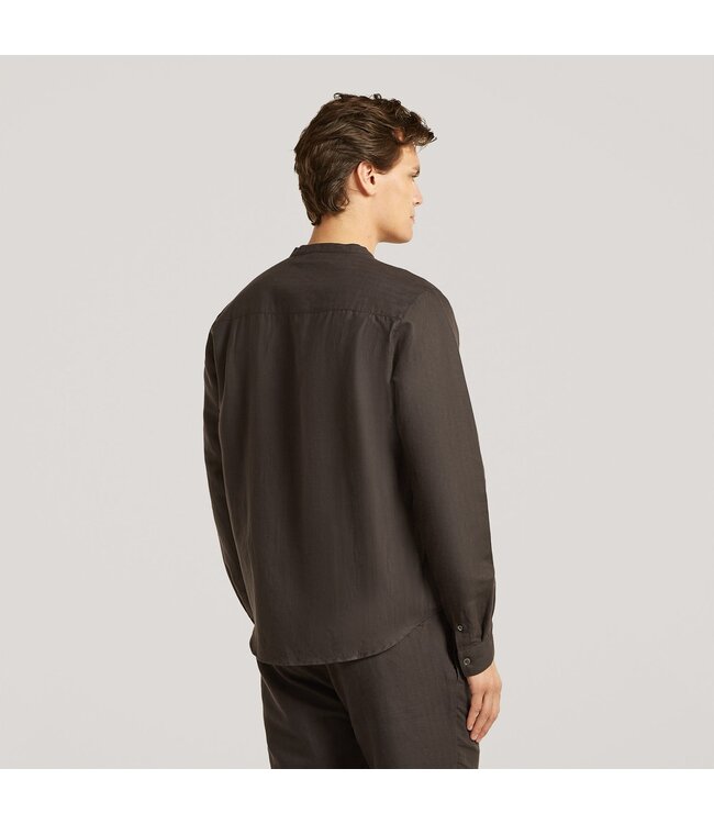 WAHTS Chemise col mao en lin et coton