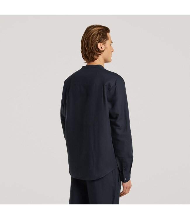 WAHTS Linen Cotton Mandarin Shirt