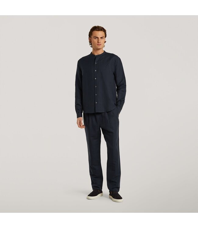 WAHTS Linen Cotton Mandarin Shirt