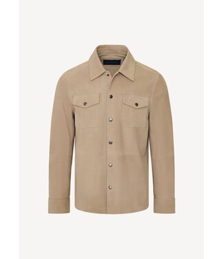 Patrick Assaraf Suede Snap Front Shirt Jacket