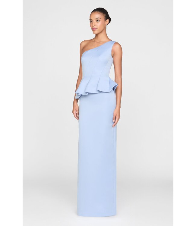 Theia Robe longue en satin duchesse Zenobia