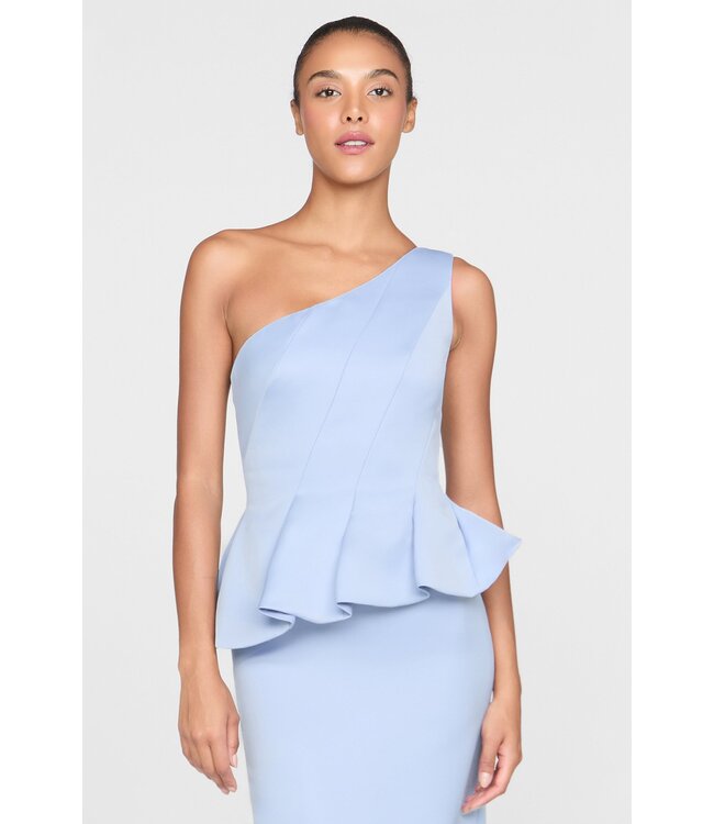 Theia Robe longue en satin duchesse Zenobia