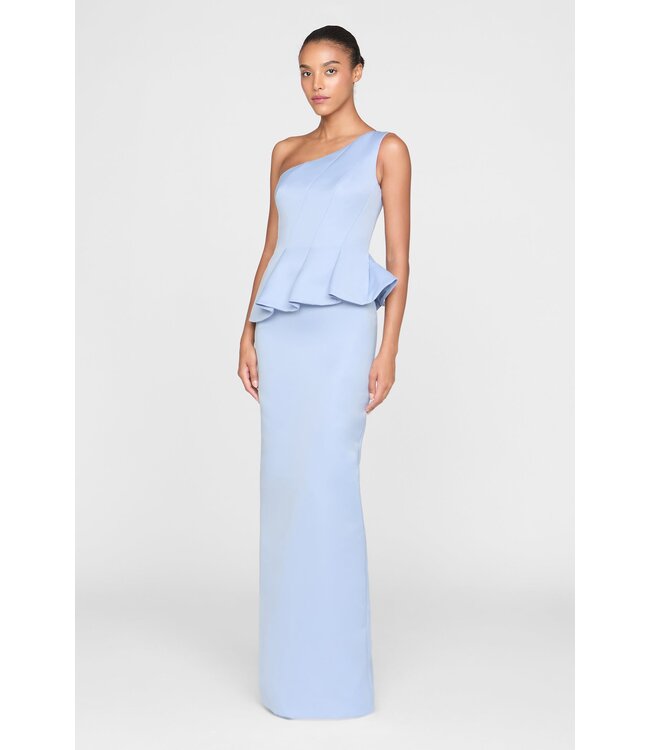 Theia Robe longue en satin duchesse Zenobia