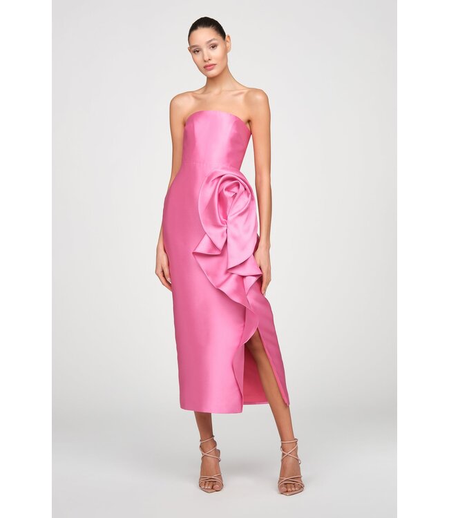 Theia Marla Sculptural Drape Dress