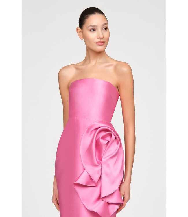 Theia Marla Sculptural Drape Dress