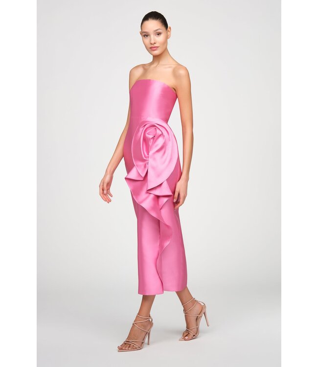 Theia Marla Sculptural Drape Dress