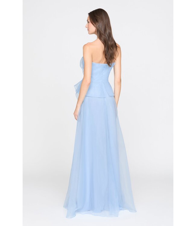 Theia Robe longue Gilda à rose drapée