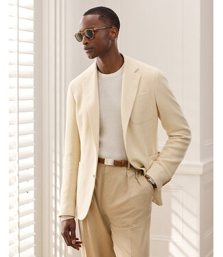 RALPH LAUREN PURPLE LABEL Veste Hadley en tissage Panama, confectionnée à la main