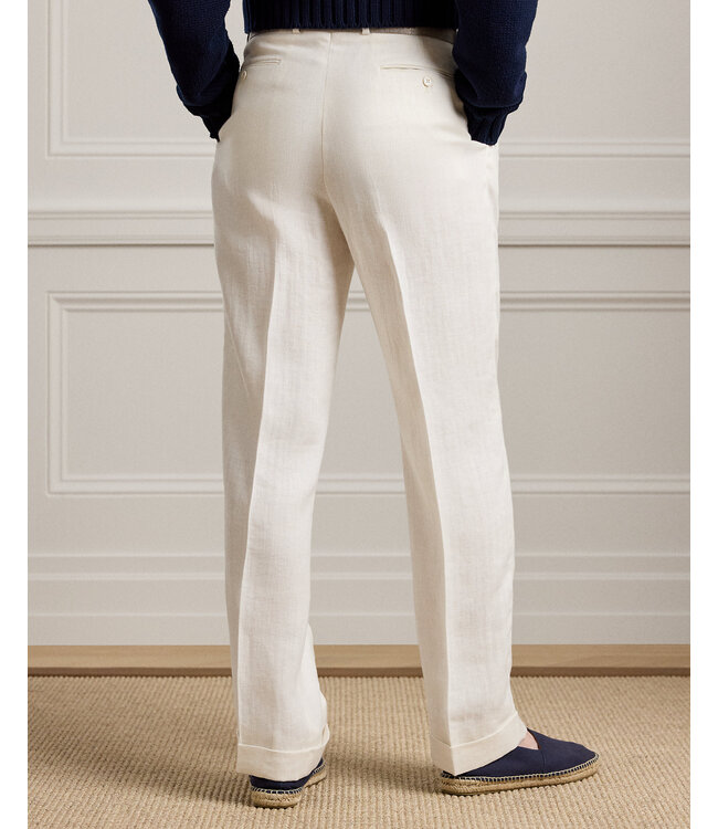 RALPH LAUREN PURPLE LABEL Glenn Hand-Tailored Linen Trouser