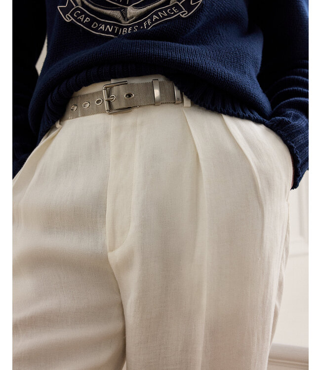 RALPH LAUREN PURPLE LABEL Pantalon Glenn en lin, confectionné à la main