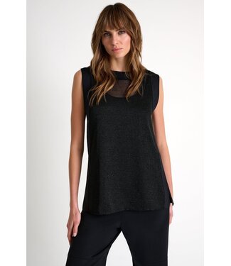 Shan Sofia Knit & 3D Jersey Sleeveless Top