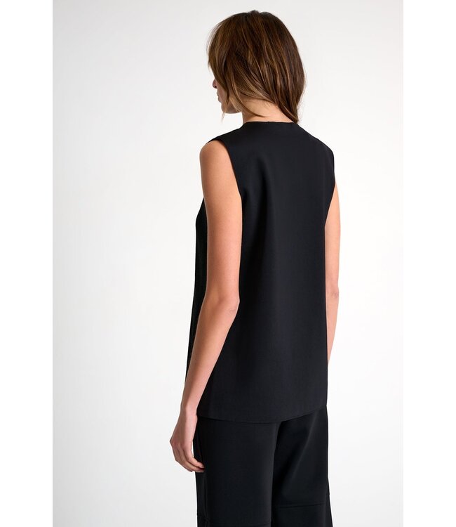 Shan Sofia Knit & 3D Jersey Sleeveless Top