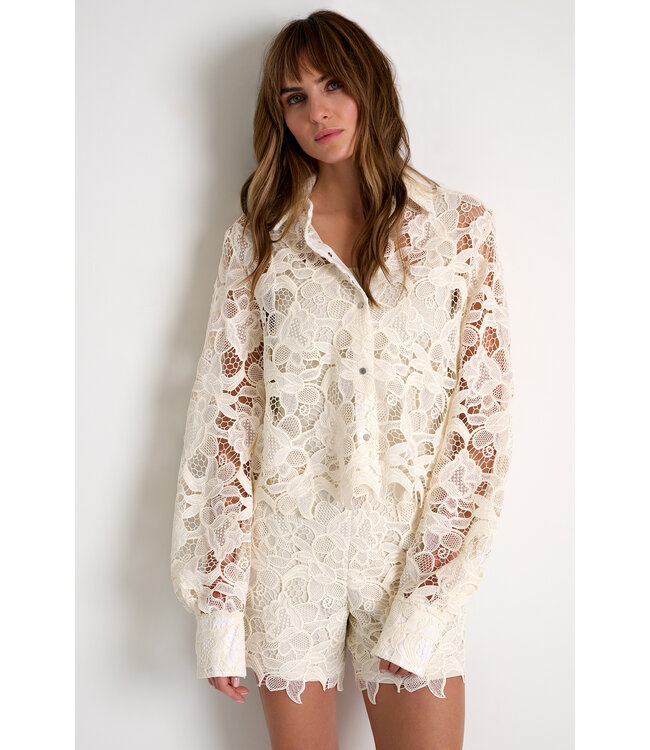 Shan Blouse en dentelle guipure florale