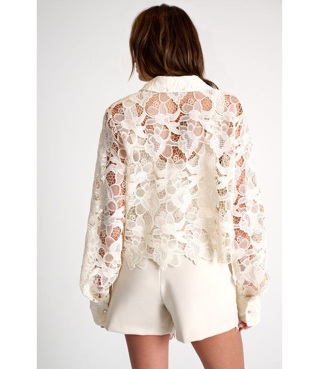Shan Floral Guipure Lace Blouse