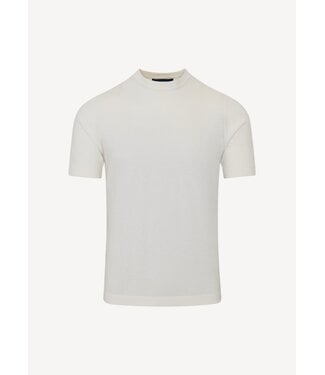 Patrick Assaraf Cotton Blend Short Sleeve Crewneck