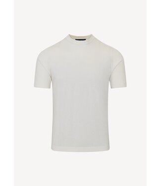 Patrick Assaraf Pull col rond manches courtes en mélange de coton