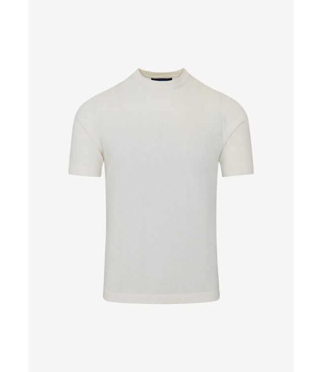 Patrick Assaraf Pull col rond manches courtes en mélange de coton