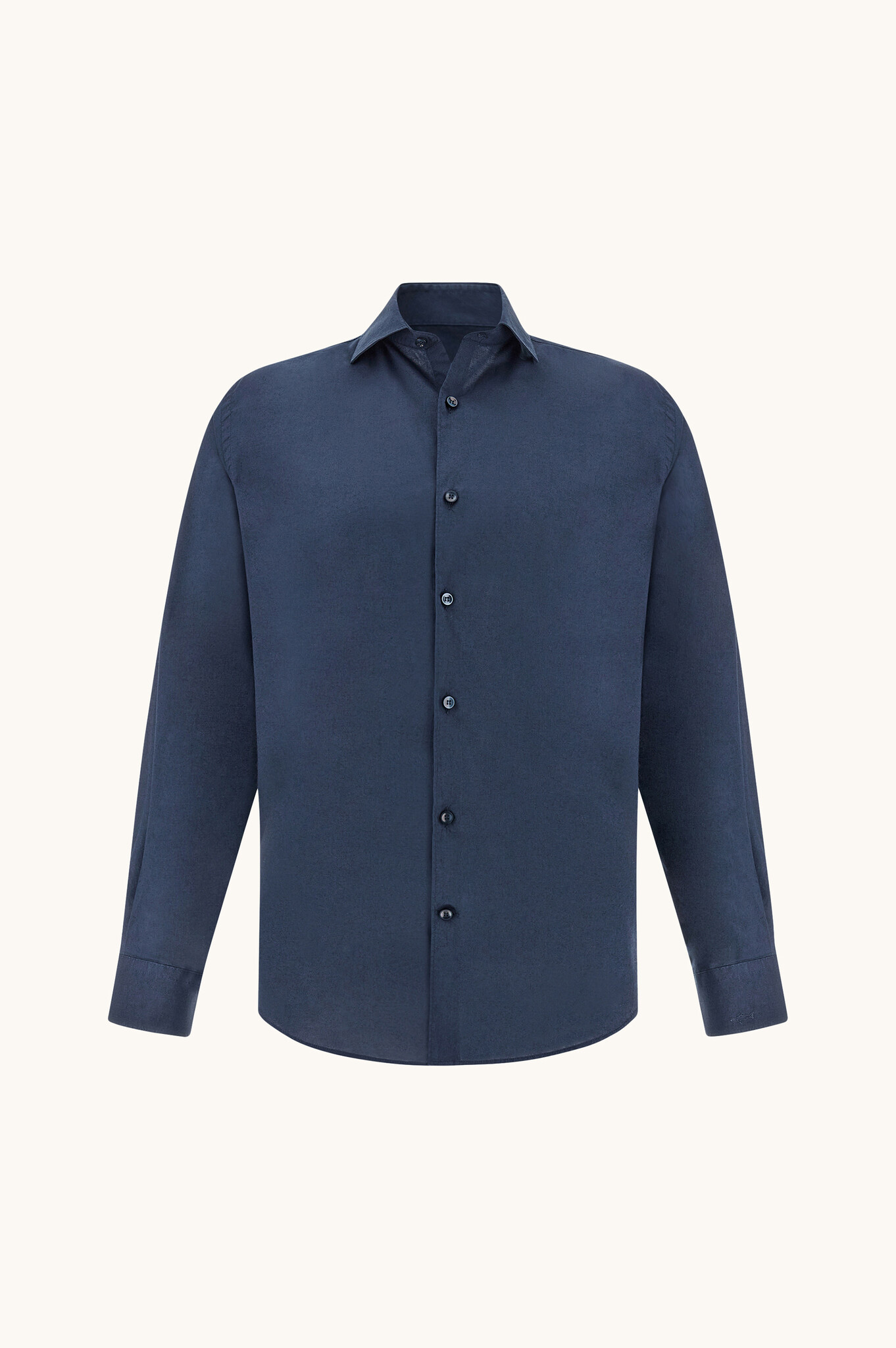 Garment-Dyed Cotton Voile Shirt